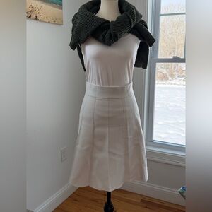 Elegant Winter White A-Line Sweater Skirt